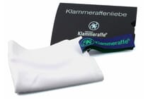Klammeraffe microfiber cloth white