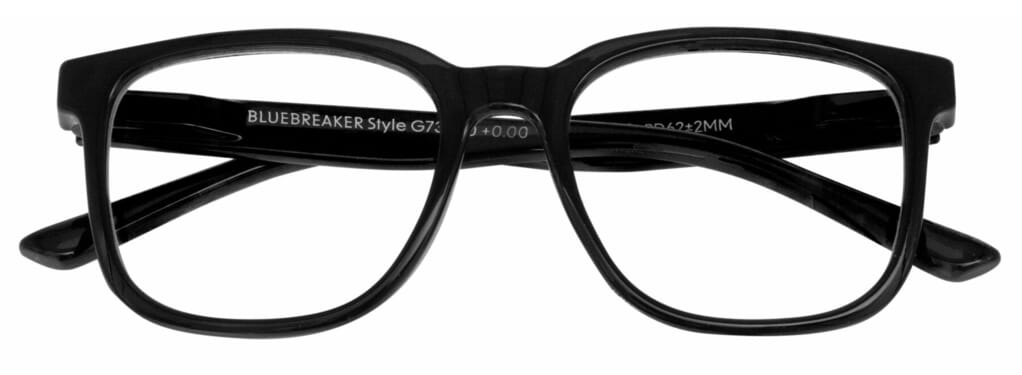iny-bluebreakerstyle-schwarz-frontal-geschlossen Bluebreaker Style Blaulichtfilter Brille Schwarz