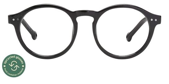 bille-schwarz-frontal-geschlossen-upcycled-2 Bille Blaulichtfilter Brille Schwarz