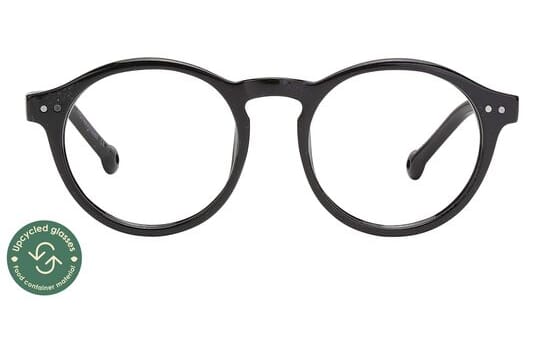 bille-schwarz-frontal-geschlossen-upcycled-2 Bille Blaulichtfilter Brille Schwarz