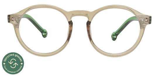 bille_gruen_frontal-geschlossen_upcycled_blc Bille Blaulichtfilter Brille Matt Grün