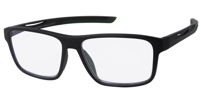 Lesebrille r2087 schwarz gruen seitlich Produktbild