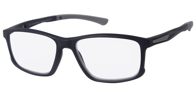 Lesebrille r2090 schwarz grau seitlich Produktbild