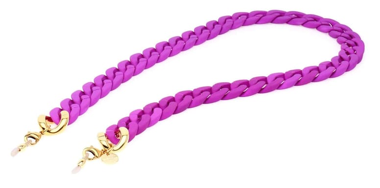 silk-purple-gold Silk Brillenkette Neon purple