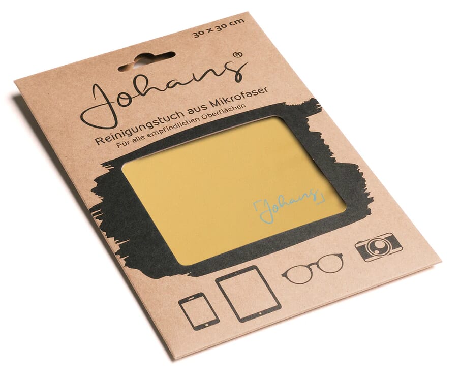Johanes-Tuch-Gelb-verpackung Brillen- und Displaytuch GELB