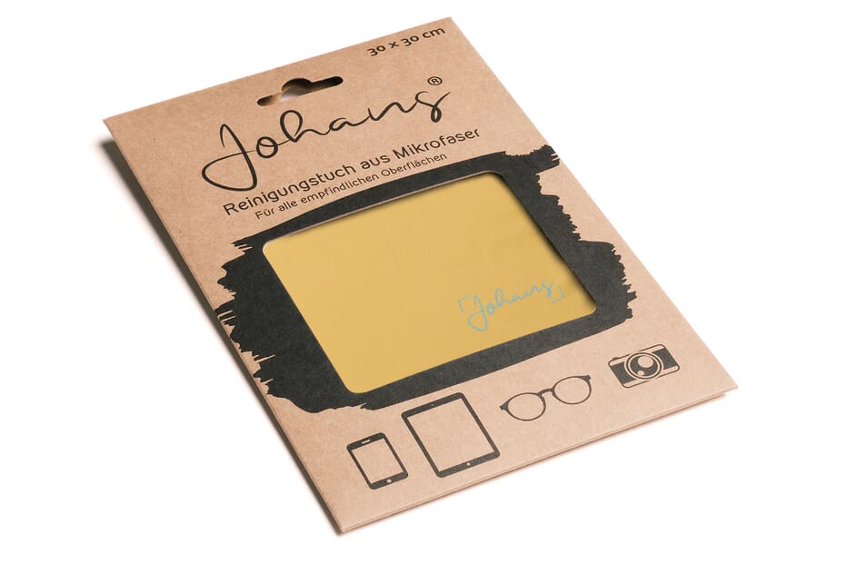 Johanes-Tuch-Gelb-verpackung Brillen- und Displaytuch GELB