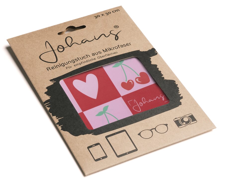 Johans-Tuch-Cherry-Love-verpackung Brillen- und Displaytuch CHERRY LOVE