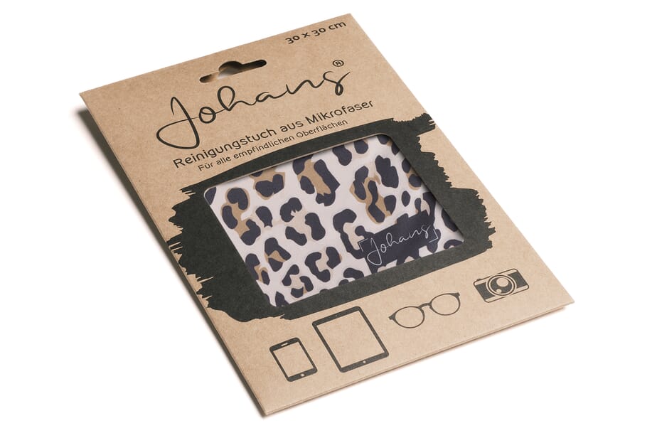 Johans-Tuch-LEO-CLASSIC-Verpackung Brillen- und Displaytuch LEO CLASSIC