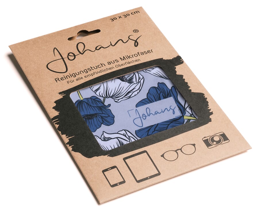 Johans-Tuch-MOHN-verpackung Brillen- und Displaytuch MOHN