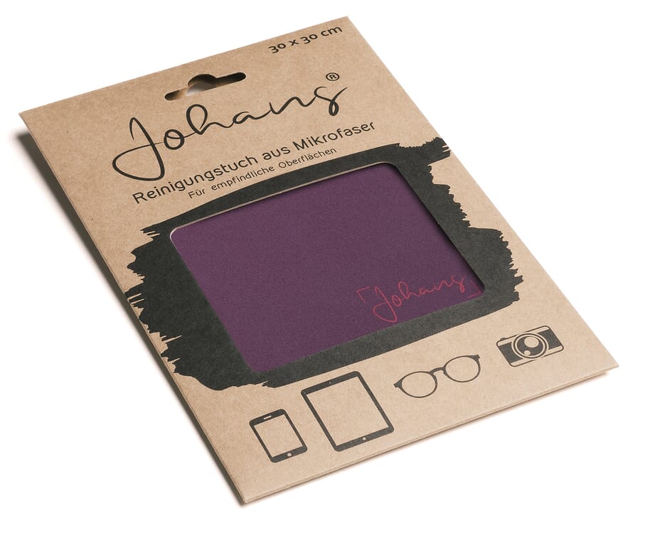 Johans_Tuch-Bordeauxrot-verpackung Brillen- und Displaytuch BORDEAUXROT