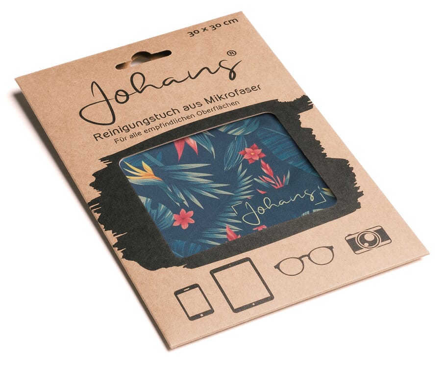 Johans_Tuch-Tropical-verpackung Brillen- und Displaytuch TROPICAL