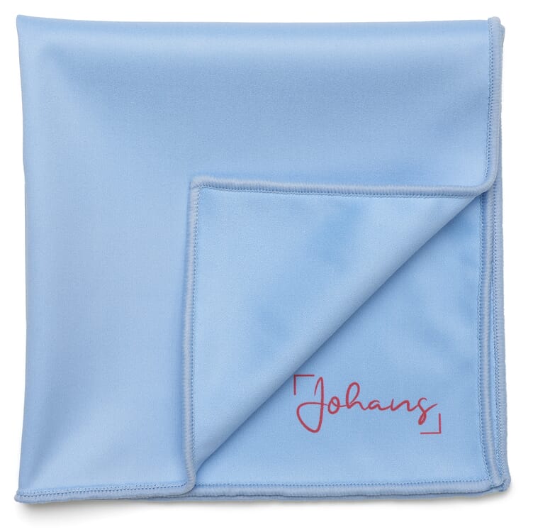 Johans_Tuch_Himmelblau-gefaltet Brillen- und Displaytuch HIMMELBLAU