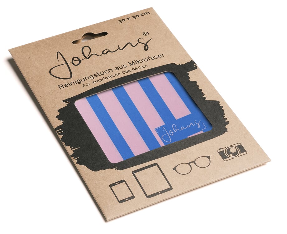Johans_Tuch_Stripes-verpackung Brillen- und Displaytuch STRIPES