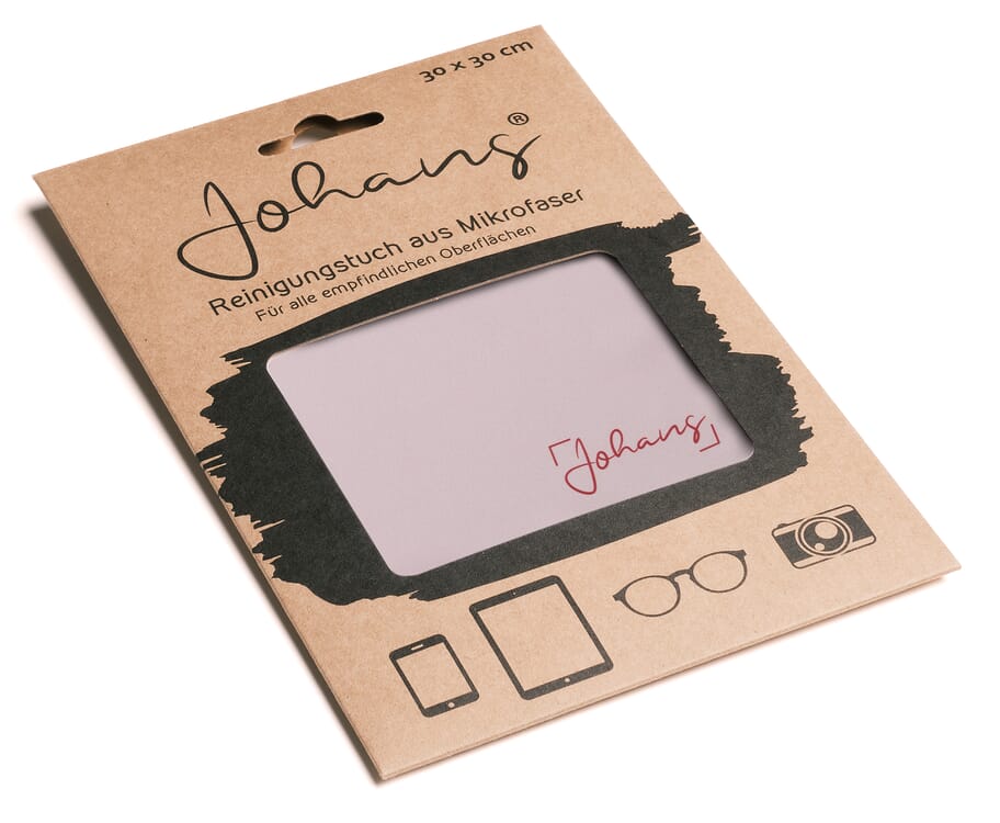 Johans_Tuch_rose-verpackung Brillen- und Displaytuch ROSE
